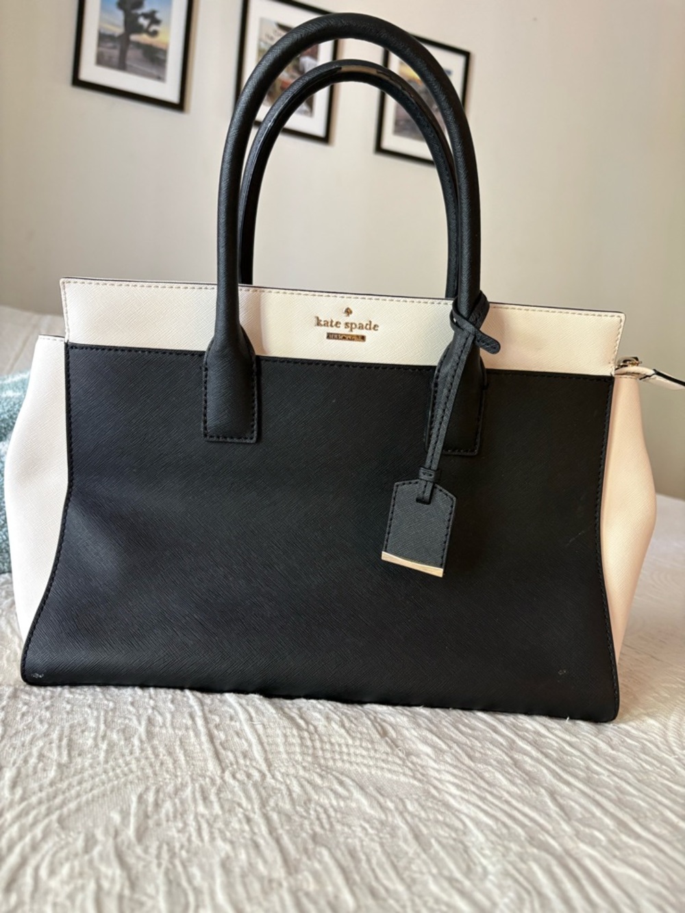 kate spade Black and White Two-Tone Satchel
